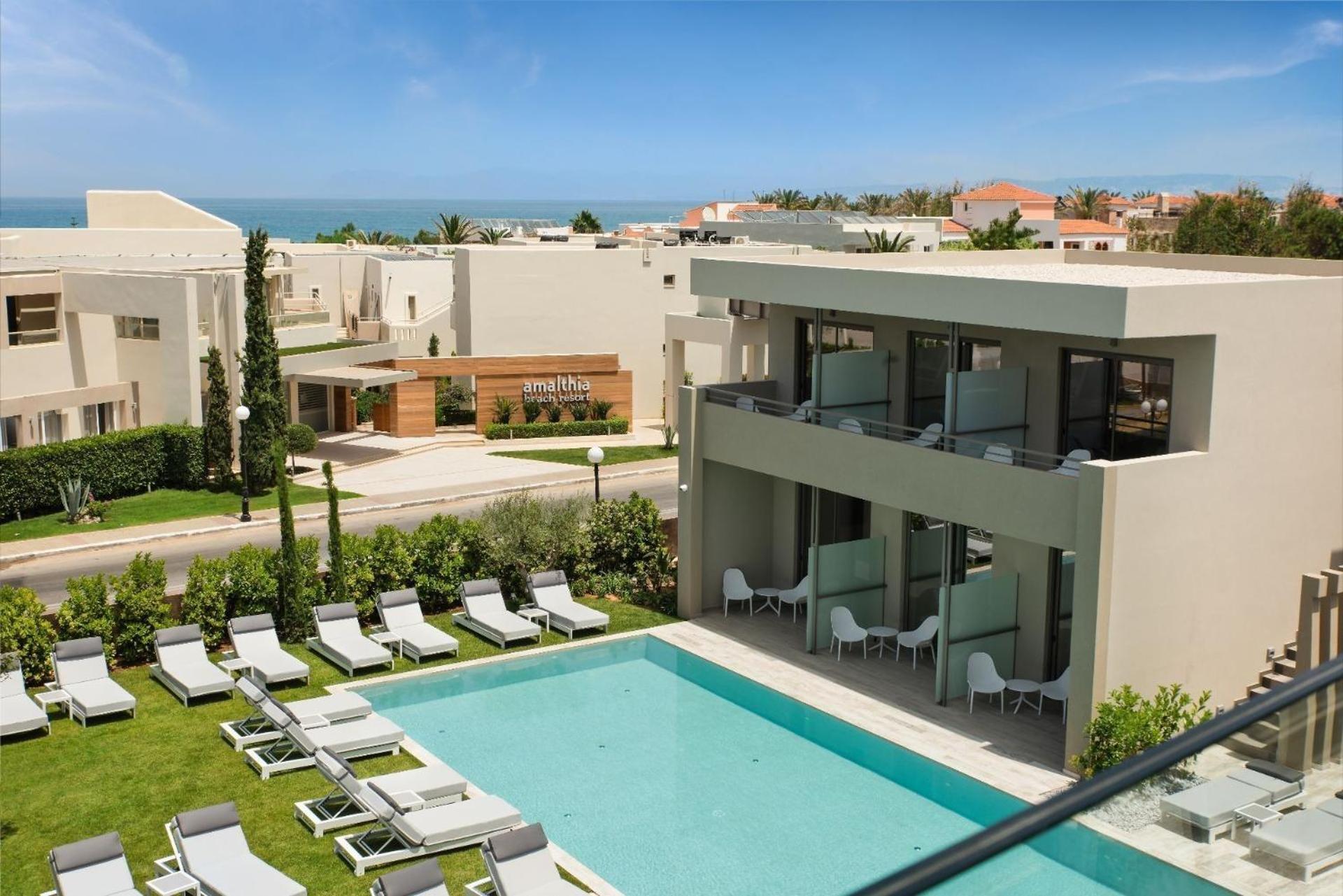 Atlantica Amalthia Beach Hotel - Adults Only Agia Marina Exterior foto